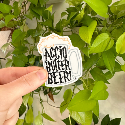 Accio Butterbeer Sticker - 2.5"