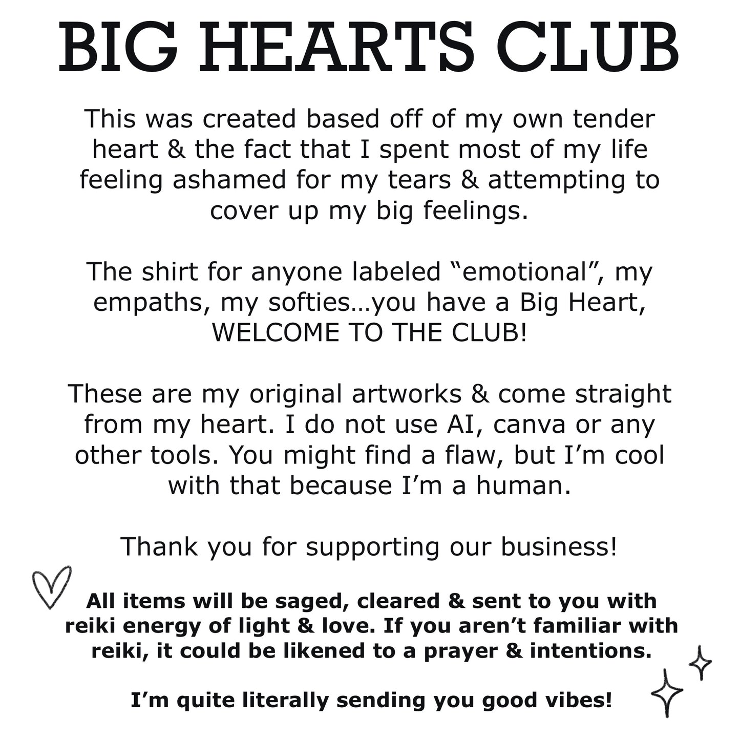 Big Hearts Club Sticker